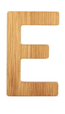 Small Foot Letra E de ABC de bambú sostenible, Super combinable con Otras Letras como decoración o Placa de Puerta, Especialmente Adecuado para Aprender a Leer (Anteriormente) niños Escolares.