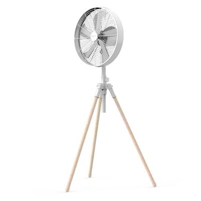 Newlux - Staande ventilator W3050 met 5 metalen vleugels, in hoogte verstelbaar 120 – 130 cm, automatische oscillatie 80 ° en 3 snelheden. Opvouwbare statiefventilator met koperen motor 50 W (wit)