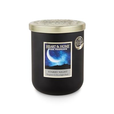 Heart & Home Scented Candle Small Jar 110g-30h Starry Night (Bergamot, Lavandin, Geranium, Petit Grain) – Heart & Home, Blue