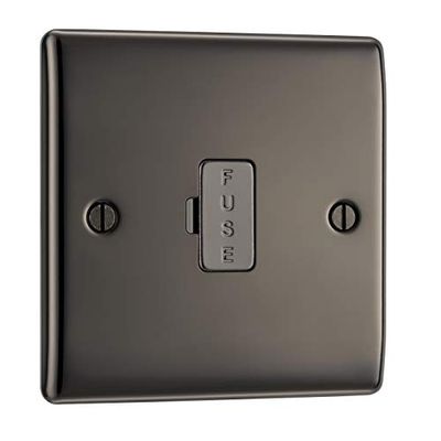 BG - Unidad de conexión eléctrica sin conmutar, níquel negro, 13 amperios