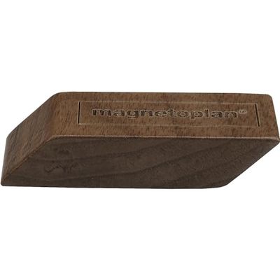 kaiserkraft | Designer Wooden Magnets | Pack of 4 | L x W x H 60 x 20 x 13 mm | Dark Brown