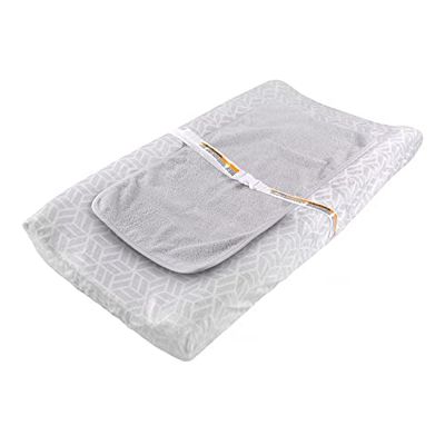 Ingenuity: Summer by Ingenuity, Set de change Basic Changing Essentials, housse, matelas et couverture impermable, Chevron (Set de 3 pices)