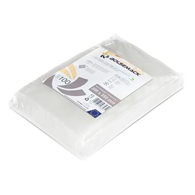 Vacuümzakken, reliëf, 300 x 350 mm. (100 stuks) voor alle soorten verpakkingsmachines, Foodsaver, Lacor, Caso, Tre Spade, enz.