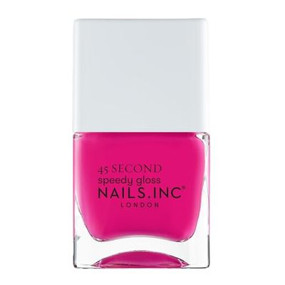 Nails Inc - POPPING TO PRIMRPSE HILL Vernis à ongles Quick Drying - Rose foncé - Séchage rapide 45 secondes - Renforcement ongles avec hexanal, calcium, magnésium - Cruelty Free - Manucure parfait