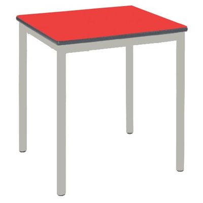 Metalliform RT32-77-PS-BL-59-LG- helt svetsat bord, slitstark PU blå kant, Röd, 1