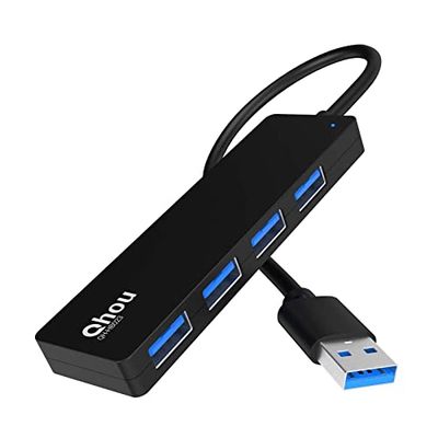 4 Ports USB 3.0 Hub Ultra Slim Transport Haute Vitesse Adaptateur HUB USB 4 en 1 avec 4 Ports USB 3.0 pour MacBook Pro/Air, iPad Pro/Air, Surface Go, XPS, Pixelbook et Plus d'appareils Tpye A