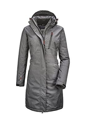 Killtec Alisi, Parka Funzionale con Cappuccio Staccabile con Zip Womens, Antracite, 36