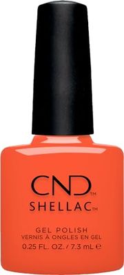 CND Shellac Ig-Night-Ed Vernis semi-transparent pour Jelly Effect N° 471 Orange Vernis à ongles UV original Collection Gleam & Glow