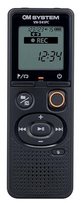 OM SYSTEM VN-541 PC Successeur Olympus VN-541 PC Enregistreur Vocal numérique avec Microphone omnidirectionnel, Enregistrement à Une Touche, Suppression du Bruit et mémoire de 4 Go