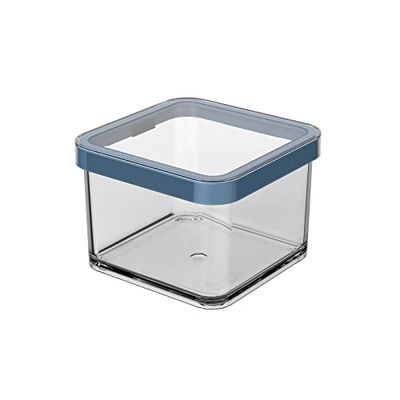 Rotho Loft Storage Jar 0.5l with Lid, food-safe plastic (SAN) BPA-free, transparent/blue, 0.5l (10.0 x 10.0 x 7.2 cm)