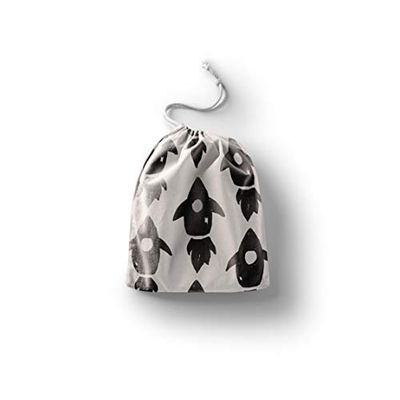 Bonamaison Printed Cotton Produce Bag with Drawstring, Reusable Grocery Bag, Biodegradable Eco-Friendly Bags, Travel Pouch, Sachet Bags, Shopping Bag, Eco Friendly, Foldable, Size: 30x40 Cm