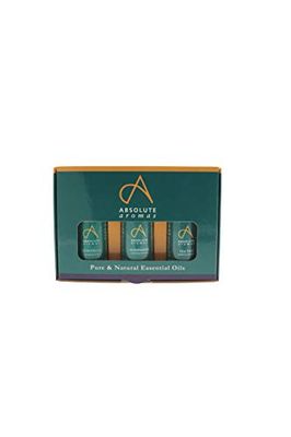 Absolute Aromas Summer Essential Oils Pack - Set of 3 x 10ml - 100% Pure Citronella, Lemongrass & Tea Tree Essential Oils – for Aromatherapy and Diffusers