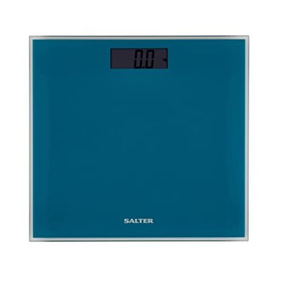 Salter 9037 TL3RREU16 Glas badrumsvåg, Tunn, 180 kg, Enkel läsning, omedelbar visning av vikt, Fitness, batterier ingår, 15 års garanti, Teblad