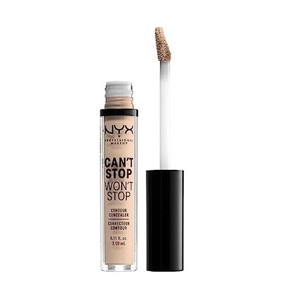 NYX Professional Makeup Anti-Cernes, Correcteur, Contouring, Tenue 24h, Can't Stop Won't Stop Contour Concealer, Waterproof, Fini Mat, Formule Vegan, Teinte : Alabaster (02)