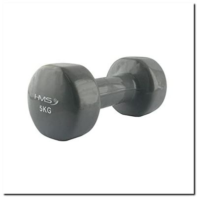 HMS Unisex's 17-47-007 5907695588392 - Manubri in ghisa Rivestiti in Vinile, Colore Nero, Taglia Unica