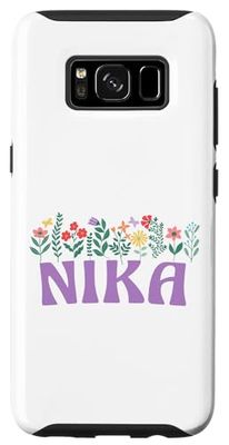 Galaxy S8 Wildflower Floral NIKA First Name Mother's Day Women Case