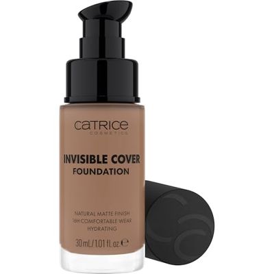 Catrice Cosmetics Invisible Cover Foundation fond de teint, humidifiant - hydratant, longue durée, matifiant, naturel, mat (30ml)