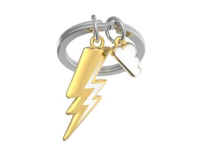 Metalmorphose MTM157-01 - Llavero con luz y sonido nube, Dorado, Blanco, talla única, Moderno