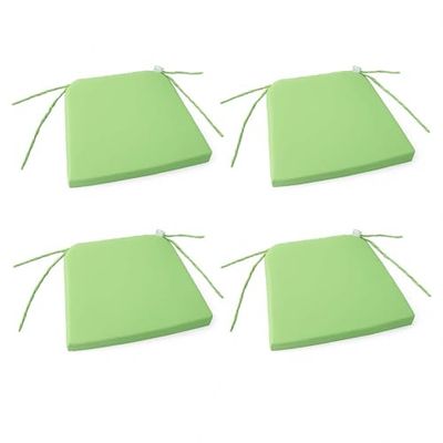 Well Home Lot de 4 Coussins pour chaises de Couleur Verte avec nœuds 40 x 40 cm