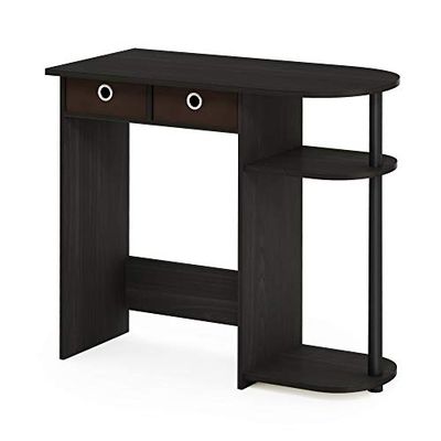 Furinno Go Green Bureaux d'Ordinateur, Hêtre, Espresso/Noir/Marron, Taille Unique, One Size