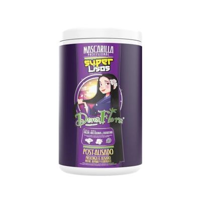 DONA FLORA Hair Mask Super Smooth 1000 ml - With Argan Oil, Macadamia & Keratin - Nourishes, Repairs & Strengthens - For Silkiness, Shine & Smooth Fibres - No Sulphates & Parabens