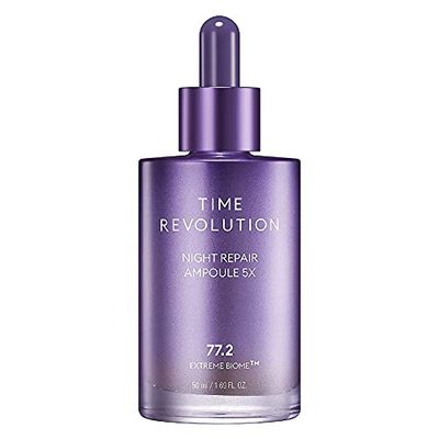 MISSHA - Time Revolution Night Repair Ampoule 5X | Revitalise la Peau Nocturne | Combat les Signes du Vieillissement | Améliore Texture et Élasticité, Naturel, 50 ml