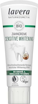 lavera Dentifricio Sensitive Whitening - Protezione 5 volte - sbiancamento naturale - delicato sullo smalto - Corpo in cellulosa di bambù e fluoruro di sodio - Vegano - 75 ml