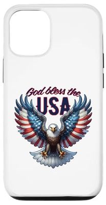 God Bless the USA Patriotic Eagle America Flag Theme Design Case for iPhone 12/12 Pro