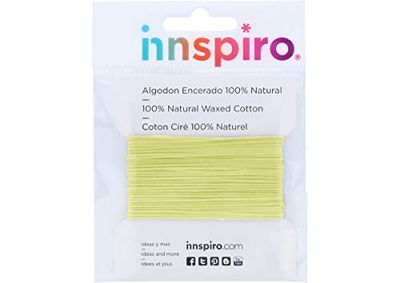 INNSPIRO Cordón algodón Encerado Fino Crema 1mm5m.