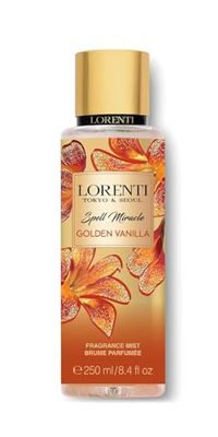 LORENTI TOKYO & SEOUL Body Mist Spray 250 ml Golden Vanilla | Profumato Spray per corpo e capelli da donna | Body Splash | Body Mist | Fragrance Mist Brume Profumee
