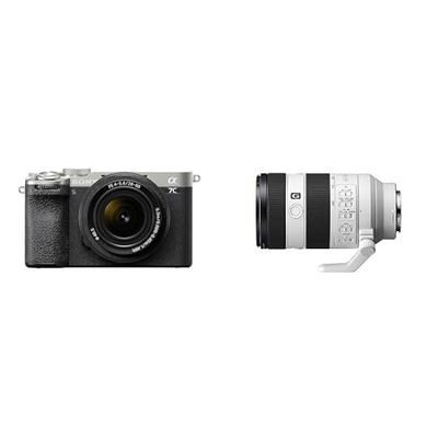 Sony Alpha 7CII di Sony | Fotocamera mirrorless full-frame (compatta, 33 MP, autofocus in tempo reale, 10 fps, video in 4K, display touch orientabile) + Lente SEL2860 + Lente SEL70200G2 (Argento)