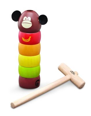 Wonderworld - Golpea al Mono, Juguete para bebé de Madera (WG1020)