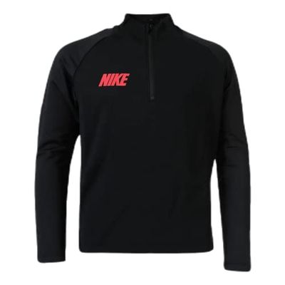 Nike Kids B NK DRY SQD DRIL TOP 19 Long Sleeved T-shirt - Black/Ember Glow, X-Small