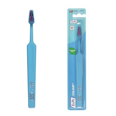 Spazzolino TePe Colour Soft, Turquoise, 1pz, setole soft per una pulizia precisa e delicata, spazzolino soft per adulti e bambini più grandi
