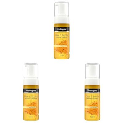 Neutrogena Clear and Soothe Mousse Cleanser, 150 ml (Pack of 3)