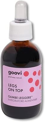 Goovi, Legs on Top, Integratore Alimentare Gambe Leggere, Riduce la Sensazione di Gonfiore alle Gambe, Favorisce la Circolazione Venosa, 50 ml