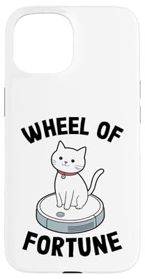 Wheel Of Fortune Cat Joke Robot Vacuum Cleaner Cat Case for iPhone 15