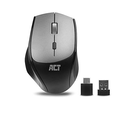 ACT draadloze dual-connect muis zwart/zilver AC5150