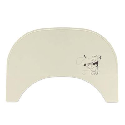 hauck Set de Table Enfant Silicone, Compatible Plateau Bebe Repas Alpha Click Tray pour Chaise Haute Bébé en Bois Alpha+ et Beta+, Lavable, Antidérapant, Anti-salissures, Beige Winnie L'Ourson
