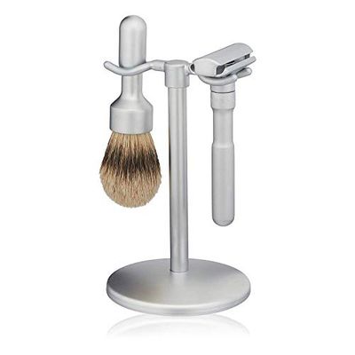 Merkur Futur 700 Shaving Set Brushed Crome 3 pieces