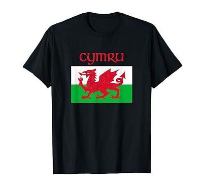 Wales 'Cymru' Welsh Flag proud te be Welsh Rugby T-Shirt