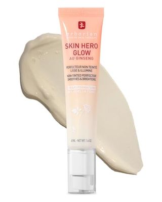Erborian - Skin Hero Glow - Soin Visage Perfecteur de Peau Non Teinté + Booster d’Éclat 7 Jours - Effet Glass Skin - Texture Légère - Cosmétique Coréen - 40 ml