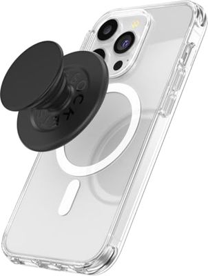 PopSockets: PopGrip Round per Magsafe - Anello Adattatore per MagSafe Incluso - Supporto e Impugnatura per Telefoni Cellulari e Custodia con un Top Intercambiabile - Black