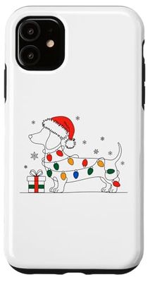 Dachshund Christmas Lights Wiener Dog Sausage Dog Doxie Xmas Case for iPhone 11