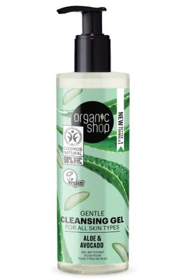 Organic Shop Gel detergente delicato per tutti i tipi di pelle Avocado e Aloe (200ml)