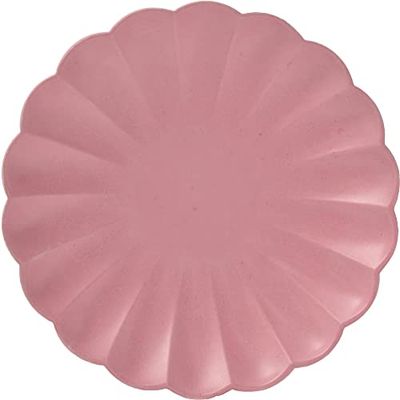 Ciao - Composteerbare FSC kartonnen borden (diameter 20 cm), 8 stuks, oudroze diameter 20, 34740