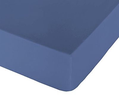 Play Basic Collection Lisa Fitted Sheet for 135 cm Bed Navy Blue