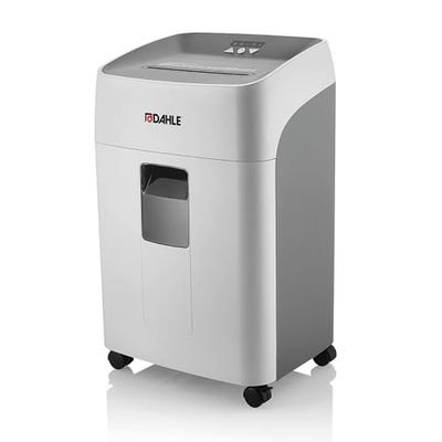 Dahle Deskside 404P - Distruggidocumenti ad alte prestazioni, 40 l, livello di sicurezza P-4, resistenti rulli in acciaio composito, senza olio e manutenzione, 19-21 fogli