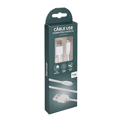 ITENSE - Snellaadkabel, micro-USB, compatibel met Android, lengte: 1 m, vermogen: 10,5 W, zeer robuust, uitgangsstroom: DC 5 V/2100 mAh, versterkte eindstukken voor een betere duurzaamheid