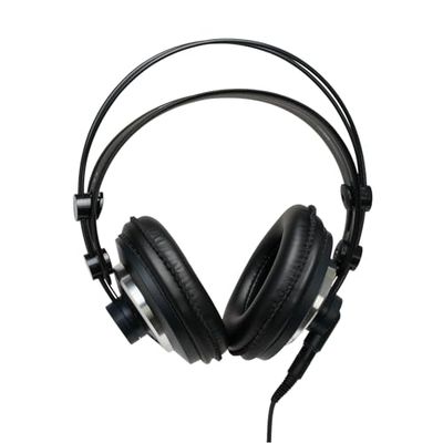 AKG K240 MKII Professionele semi-open over-ear studiohoofdtelefoon, zelfafstellende hoofdband, high-performance design, 3 mm en 1/4" adapter - zwart en blauw